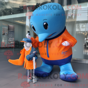Orange Blue Whale maskerad...