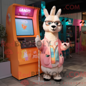 Peach Llama mascot costume...