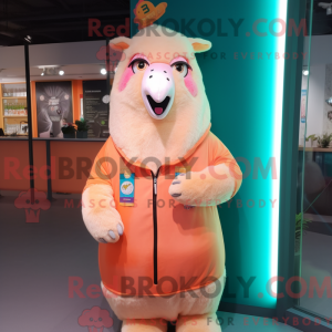 Peach Llama mascot costume...
