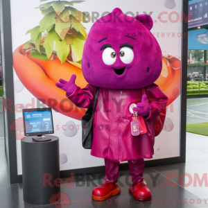 Magenta Plum Maskottchen...
