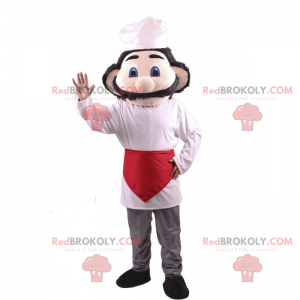 Chef-kokmascotte met grote snor - Redbrokoly.com