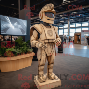 Tan Spartan Soldier mascot...