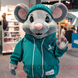 Maskotdraktfigur Teal Rat...