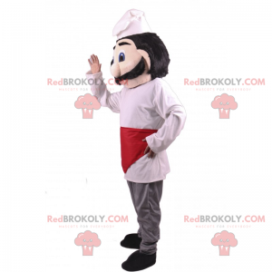 Chef mascote com bigode grande - Redbrokoly.com