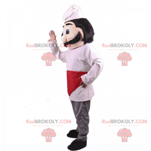 Maskot kuchař s velkým knírem - Redbrokoly.com