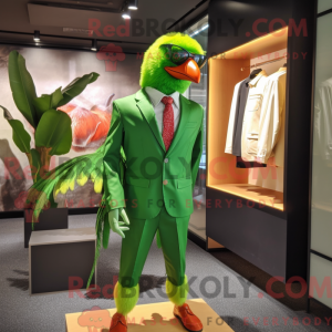 Limegrøn fasan maskot...