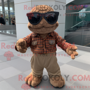 Brown Turtle mascot costume...