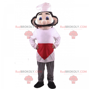 Chef-kokmascotte met grote snor - Redbrokoly.com