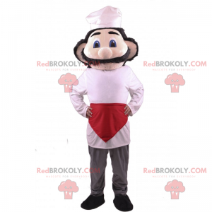 Chef mascot with big mustache - Redbrokoly.com