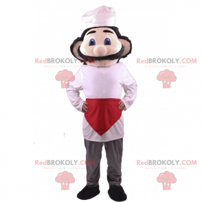 Chef-kokmascotte met grote snor - Redbrokoly.com