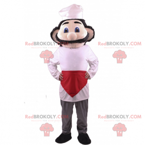 Chef mascote com bigode grande - Redbrokoly.com
