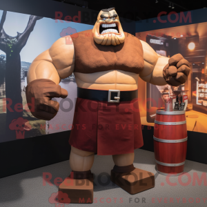Brun Strongman maskot...
