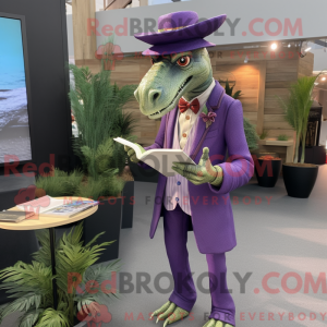 Lavender Spinosaurus mascot...