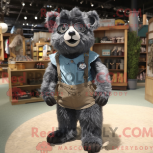 Grå brillebjørn maskot...
