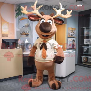 Peach Moose maskot kostume...