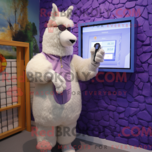 Lavendel Lama mascotte...