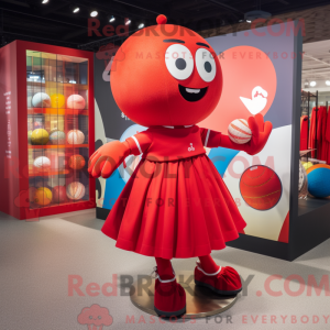 Red Juggle-maskotdraktfigur...