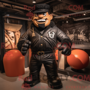 Sort Strongman maskot...