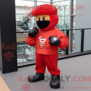 Rød boksehandske maskot...