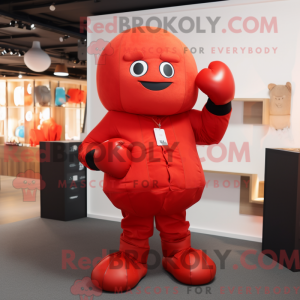 Rød boksehandske maskot...