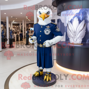 Navy Falcon maskot kostume...