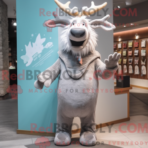 Sølv elg maskot drakt...