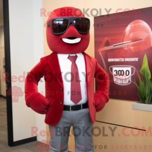 Rød Attorney maskot kostume...
