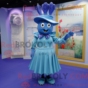 Blue Lobster maskot kostume...