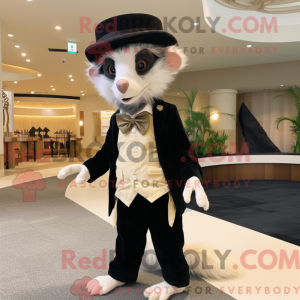 Beige Aye-Aye maskot...
