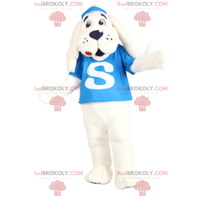 White dog mascot has long ears - Redbrokoly.com