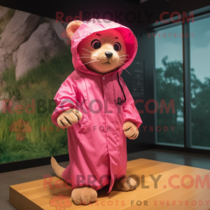 Personaggio mascotte rosa...
