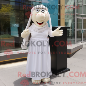 Hvit armbåndsur maskot...