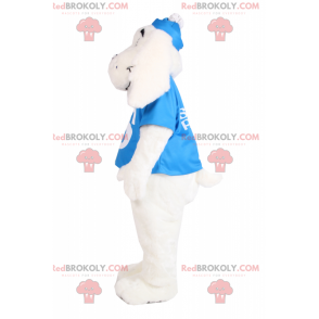 Witte hondenmascotte heeft lange oren - Redbrokoly.com