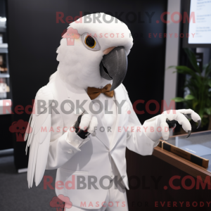 Hvid papegøje maskot...