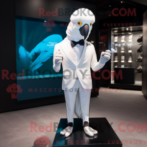 Hvid papegøje maskot...