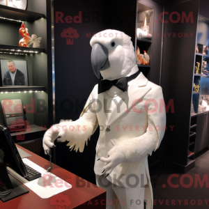 Hvid papegøje maskot...
