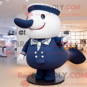 Navy Whale maskot kostume...