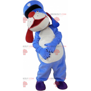 Mascotte cane blu con cappuccio - Redbrokoly.com