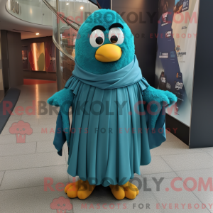 Teal Squash-mascottekostuum...