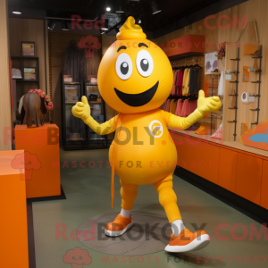 Gul Orange maskot kostume...