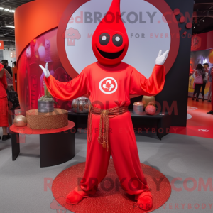 Red Magician mascot costume...