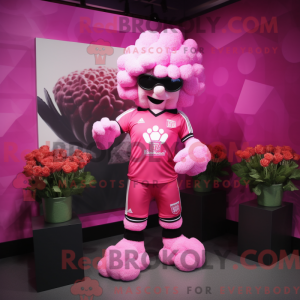Rosa blomkålmaskotkostyme...