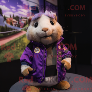 Lavendel marsvin maskot...