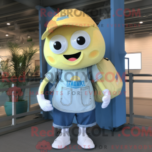 Cream Lemon mascot costume...