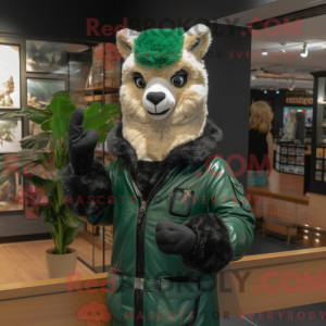Forest Green Alpaca mascot...