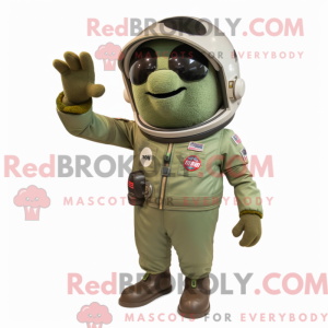 Oliven Astronaut maskot...