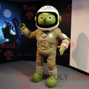 Oliven Astronaut maskot...