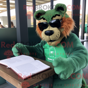 Personaggio mascotte verde...