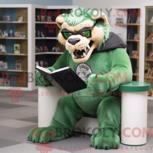 Personaggio mascotte verde...