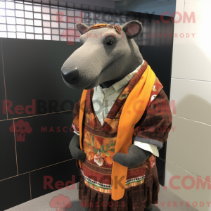 Rust Tapir-mascottekostuum...